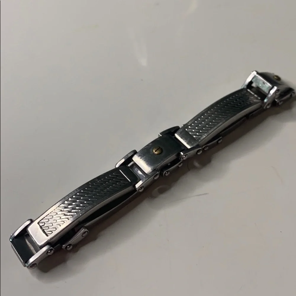 Vintage Stainless steal link screw men’s bracelet
